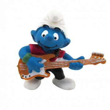 Schleich Smurfen Bassist smurf 20450