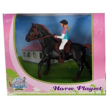 Kids Globe Horses Paard met Amazone donkerbruin 640078