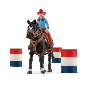 Schleich Farm World Cowgirl barrel race plezier 42576