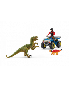 Schleich Dinosaurus Ontsnappen op de Quad voor Velociraptor 41466 