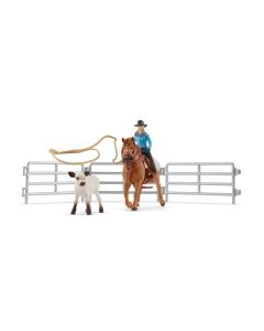 Schleich Farm World Cowgirl Team Roping plezier 42577