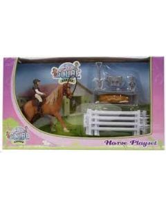 Kids Globe Horses Speelset paard met ruiter en accessoires 640073